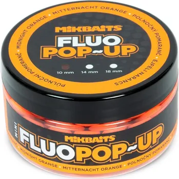 Boilies Mini Plovoucí fluo boilie Mikbaits Půlnoční pomeranč 10mm