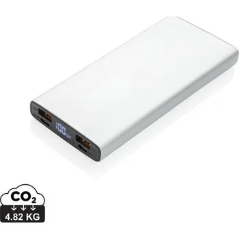 Powerbanka Hliníková 18W PD powerbanka 10 000 mAh - Stříbrná, Firemní dárkové předměty s vlastním potiskem