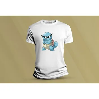 Chlapecké tričko Dětské bavlněné tričko Pokémon Squirtle. Bílá velikost L