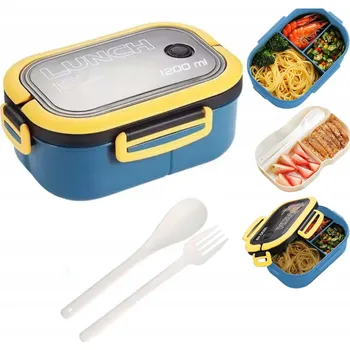 Svačinový box SVAČINOVÝ BOX OBĚDOVÝ BOX KRABIČKA NA OBĚD SVAČINU SENDVIČE 1200 ML