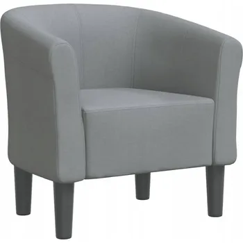 Křeslo Klubové křeslo, světle šedé, potažené sametem