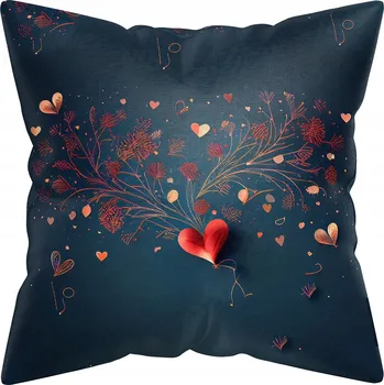Polštář DEKORATIVNÍ POVLAK NA POLŠTÁŘ VALENTÝN ŽENY 40x40 JASIEK POLŠTÁŘ DÁREK