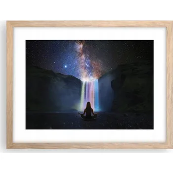 Obraz Obraz plakát v rámu světlý dub do obýváku 40x30 abstrakce foto na zeď