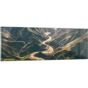 Obraz Obraz na skle do obýváku ložnice 90x30 krajiny obrazy na zeď sklo