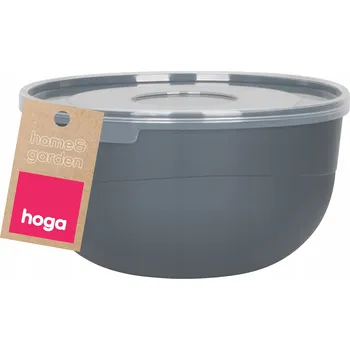 KUCHYŇSKÁ MISKA PLASTOVÁ S VÍKEM NA POTRAVINY 1,2L 16CM ŠEDÁ