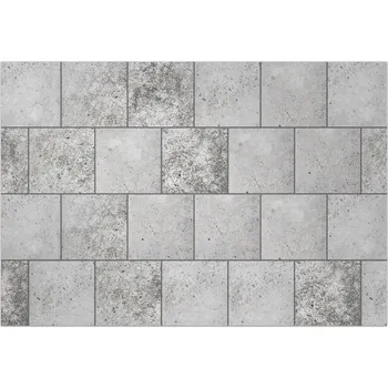 Koberec Vnitřní koberec Šedé čtvercové dlaždice 90x60 cm