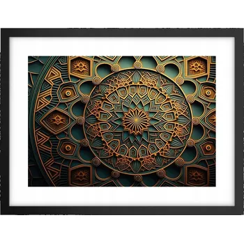 Obraz Obraz plakát v černém rámu do obýváku 40x30 mozaika foto plakáty na zeď