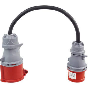 Elektrická zásuvka REDUKCE NAPÁJENÍ ADAPTÉR PŘECHODKA 16A na 32A 5PÓLŮ Černá