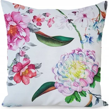 Polštář DEKORAČNÍ POVLEČENÍ 50x60 KVĚTINY MĚKKÉ PŘÍJEMNÉ