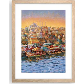 Obraz Obraz plakát v rámu světlý dub do obýváku 30x40 architektura na zeď