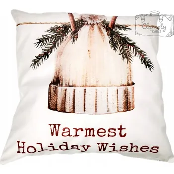 Povlak na dekorativní polštářek Vánoční Povlak Na Polštář Zimní čepice se šňůrkou