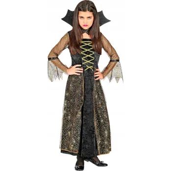 Karnevalový kostým Kostým Čarodějky Převlek čarodějky Pavučiny pro dívku na Halloween 128