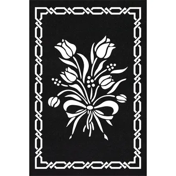 Obraz AŽUROVÝ OBRAZ NÁSTĚNNÁ DEKORACE KVĚTINY MALÝ VELUR