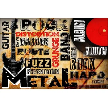 Obraz Cedule Metal Rock Hard