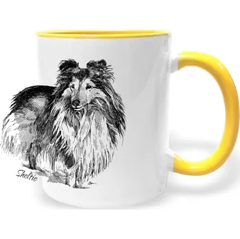 Hrnek - Shetlandský ovčák - sheltie Barva: Žlutá