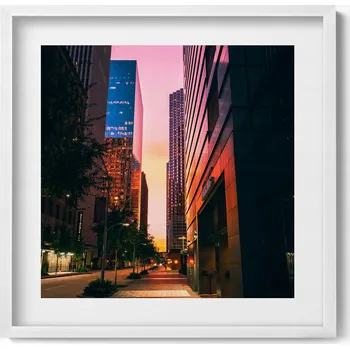 Obraz Dekorativní obraz v rámu na zeď do obýváku Prázdná ulice v Houstonu 50x50 cm