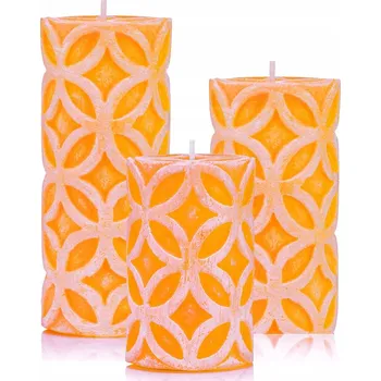 Svíčka Tradiční parafínová svíčka bez vůně Drobo 3 ks