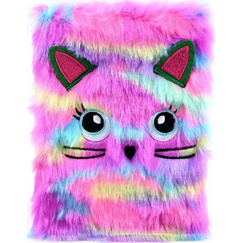 Sešit KOTEK PLYŠOVÝ DENÍK CHLUPATÝ SEŠIT NOTES CHLUPATÝ A5