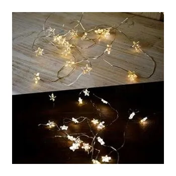 Vánoční světelný řetěz Světelný řetěz 230 cm na baterie průhledný