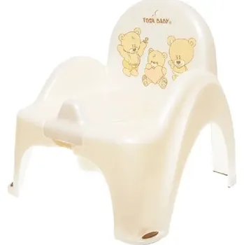 Nočník NOČNÍK ŽIDLIČKA HRACÍ SKŘÍŇKA protiskluzová hrající - MEDVÍDEK BÍLÝ PERLA Tega