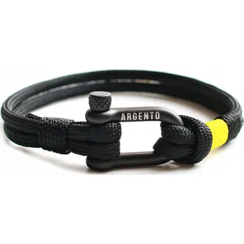 Náramek Šňůrkový náramek Argento 22 cm černý