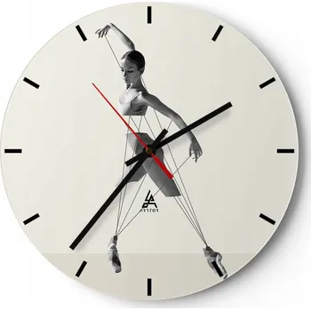 Hodiny Nástěnné hodiny do kuchyně 30x30 Abstrakce Skleněné hodiny do obýváku Tiché