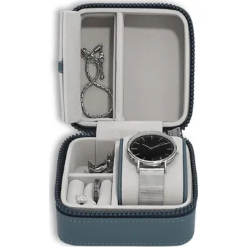 Šperkovnice Cestovní šperkovnice na hodinky a šperky Stackers Blue Canvas Watch & Jewellery Box | modrá 76401