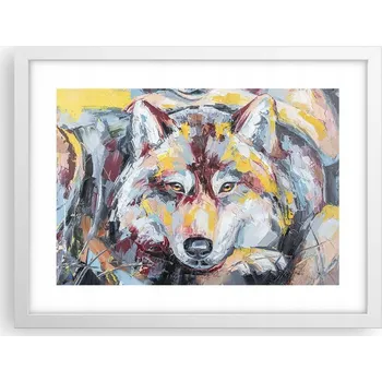 Obraz Obraz plakát v bílém rámu do obýváku 40x30 abstrakce foto na zeď