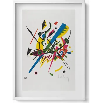 Obraz Závěsný obraz rámeček bílé barvy Malé světy 1 Vasilij Kandinskij 50x70 cm