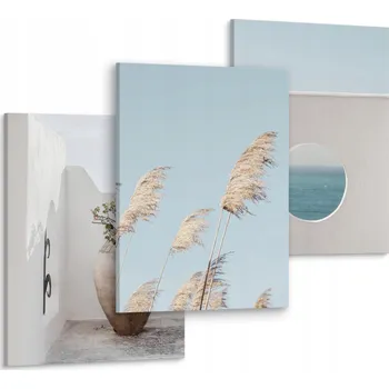 Obraz Obrazy do ložnice TRÁVA Moře Výhled Rostliny 90x40