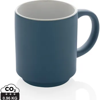 Stohovatelný keramický hrnek 180ml - Modrá, Firemní dárkové předměty s vlastním potiskem