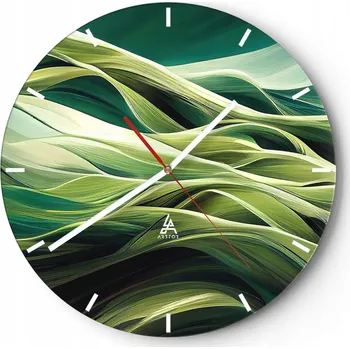 Hodiny Velké nástěnné hodiny 40x40 cm Umělecké skleněné hodiny Kulatý Tiché