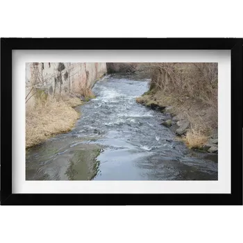 Obraz Ozdobný nástěnný obraz v rámu s grafikou Tasovice, řeka Dyje, Morava, 30x20 cm