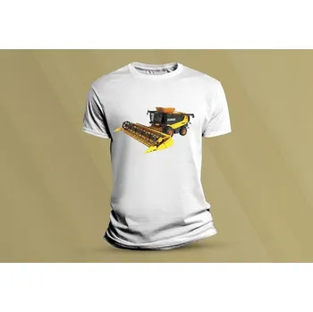 Chlapecké tričko Dětské bavlněné tričko Kombajn Claas 2. Bílá velikost L