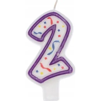 Dortová svíčka Narozeninová svíčka číslice 2 na oslavu