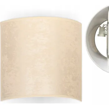 Nástěnné svítidlo Látková Nástěnná LED Lampa PŮLMĚSÍC Stínidlo ECRU KRÉMOVÁ BÉŽOVÁ