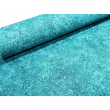 Tapeta TYRKYSOVÁ TAPETA VZHLED OMÍTKY BETONU OMYVATELNÉ TAPETY