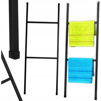 Držák na ručník Volně stojící hrazda Kapaga černá