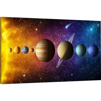 Obraz OBRAZ NA PLÁTNĚ GALAXIE PLANETY VESMÍR 100x70