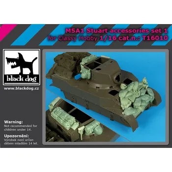 Plastikový model Blackdog 1/16 M5A1 Stuart accessories set1 (Classy Hobby)
