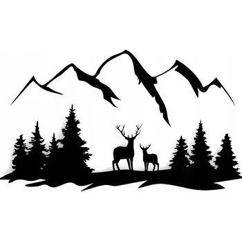 Obraz OBRAZ AŽUROVÝ NÁSTĚNNÁ DEKORACE 3D pohled shora les jelen XXL panel 90x52cm