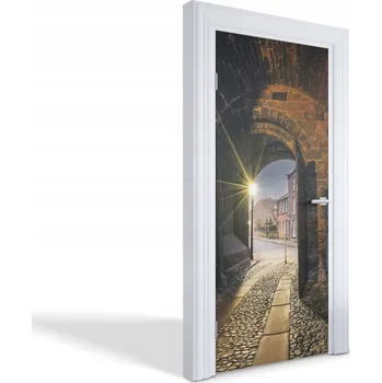 Obraz Ochranná laminovaná fólie na dveře - motiv Stará městská brána, 95x205 cm