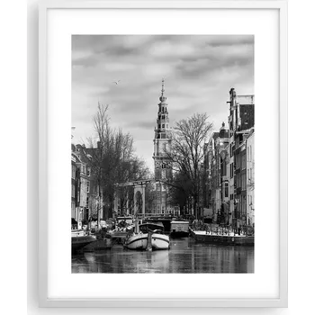 Obraz Obraz plakát na zeď v bílém rámu 40x50 město foto plakáty do obýváku