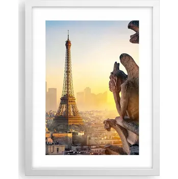 Obraz Obraz plakát v bílém rámu do obýváku 30x40 foto plakáty na zeď s motivem města