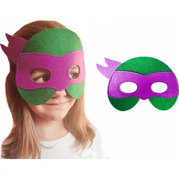 Karnevalová maska FILCOVÁ MASKA ŽELVY NINJA DONATELLO NA KARNEVAL