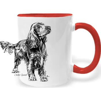 Hrnek - Cocker Spaniel - kokršpaněl Barva: Červená