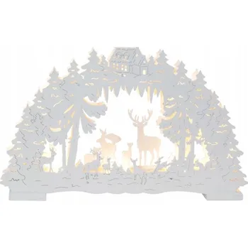 Vánoční dekorace Dřevěný svícen Star Trading 26 cm