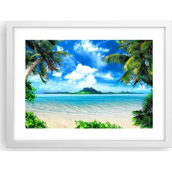 Obraz Obraz plakát v bílém rámu do obýváku 40x30 krajina foto na zeď