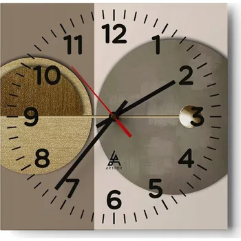 Hodiny Kuchyňské nástěnné hodiny 30x30 Kola Skleněné hodiny do obýváku Moderní Tiché