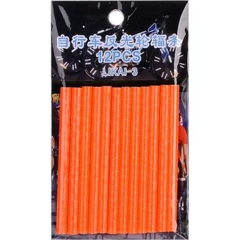 Bezpečnostní kamera MEGA SADA ODRAZEK NA KOLO, TRUBIČKY NA DRÁTY (ŠPICE) ORANŽOVÉ, 72 KUSŮ